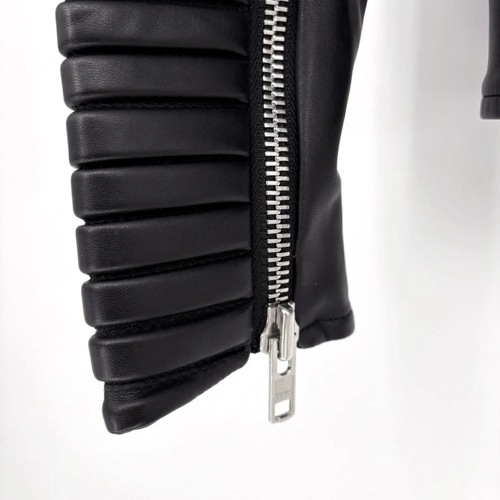 DAUNTLESS NYC | Vegan Leather Moto Biker Jacket in Black | S - Picture 9 of 14